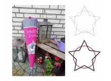 Stickdatei - Stern im Kreis - in Satin, Doodle & Fransenappli